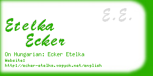 etelka ecker business card